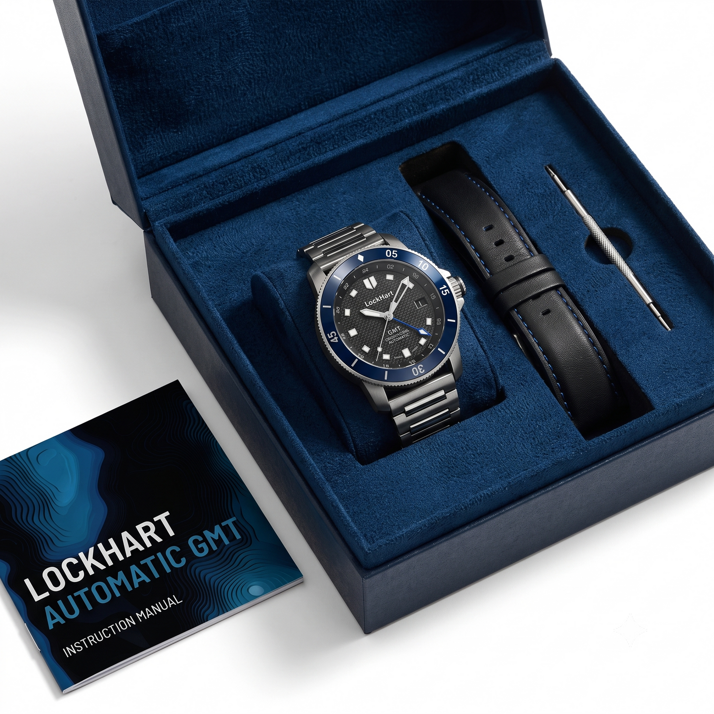 LockHart Eclipse | 42mm | Carbon Blue