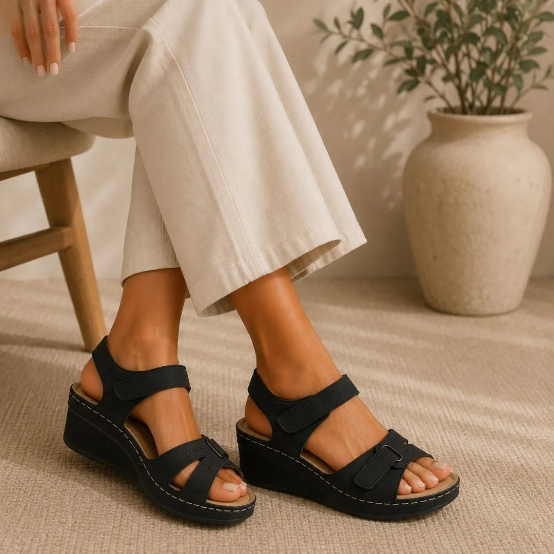 Orthopädische Komfort-Sandalen | Ergonomisches Fußbett · Rutschfest · Federleicht