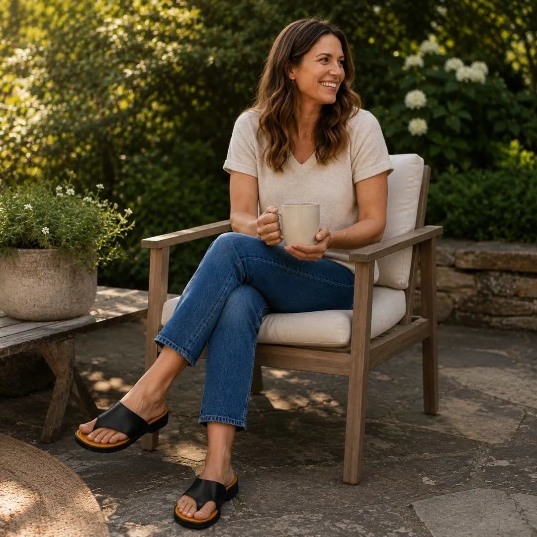 Orthopädische Damen-Pantoletten | Ergonomisches Fußbett · Rutschfest