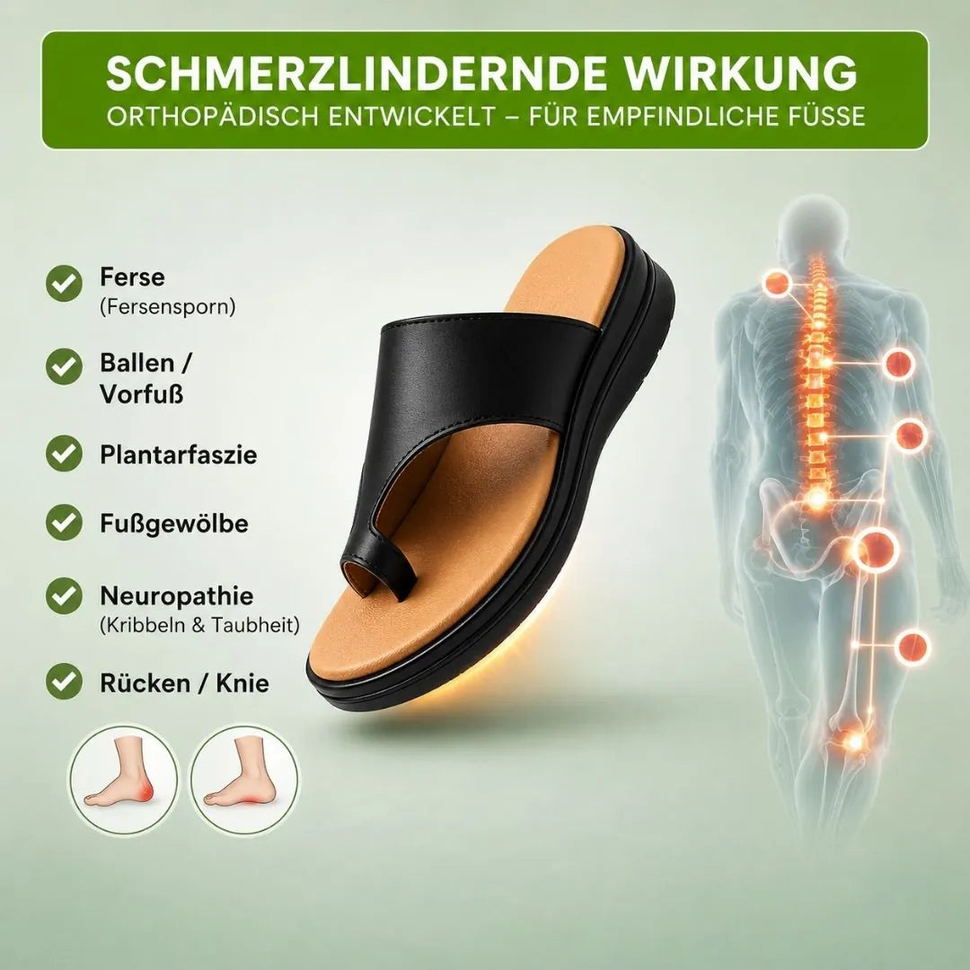 Orthopädische Damen-Pantoletten | Ergonomisches Fußbett · Rutschfest